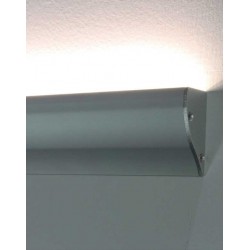 2 Μέτρα Προφίλ Αλουμινίου Επιτοίχιο P62N Με Πολυκαρβονικό Οπάλ Κάλυμμα HID - ACA