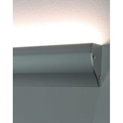 2 Μέτρα Προφίλ Αλουμινίου Επιτοίχιο P62N Με Πολυκαρβονικό Οπάλ Κάλυμμα HID - ACA