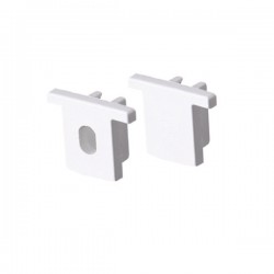 Σετ Πλαστικές Τάπες 2τεμ. με & Χωρίς Τρύπα EP160 Για Προφίλ Αλουμινίου - ACA