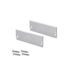 Σετ Μεταλλικές Τάπες 2τεμ. Χωρίς Τρύπα EP234 Για Προφίλ Αλουμινίου - ACA