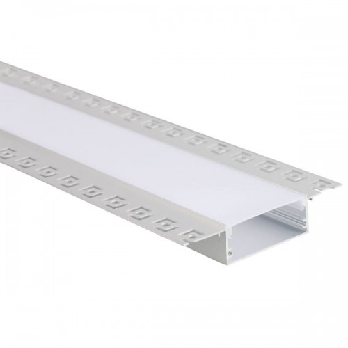 2 Μέτρα Προφίλ Αλουμινίου Με Οπάλ Κάλυμμα Χωνευτό Trimless TEXA P234 - ACA