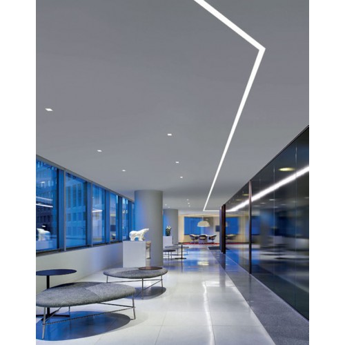 2 Μέτρα Προφίλ Αλουμινίου Με Οπάλ Κάλυμμα Χωνευτό Trimless WINT P235 - ACA