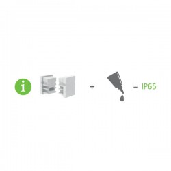 Σετ Τάπες Σιλικόνης Με Και Χωρίς Τρύπα EP144 Για Προφίλ Αλουμινίου - 2τμχ - ACA