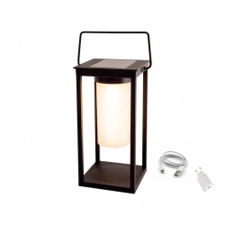 LED Επιτραπέζιο Φωτιστικό Ηλιακό Σκούρο Γκρι 3W IP54 QUAD - Aca