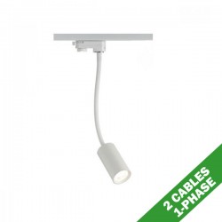 Λευκό Σποτ Ράγας LED 10W 2 Καλωδίων Σε Ενδιάμεσο Φώς (4000Κ) OLIV Aca