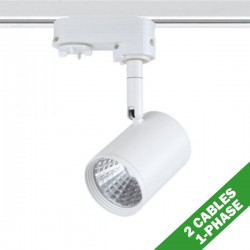 LED COB Φωτιστικό Ράγας Μονοφασικό 2 Καλωδίων 7W 24° 230V Σε Λευκό Χρώμα Ουδέτερο Λευκό ZUNO ACA