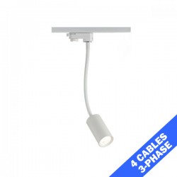 Λευκό Σποτ Ράγας LED 10W 4 Καλωδίων Σε Θερμό Λευκό Φώς (3000Κ) OLIV Aca