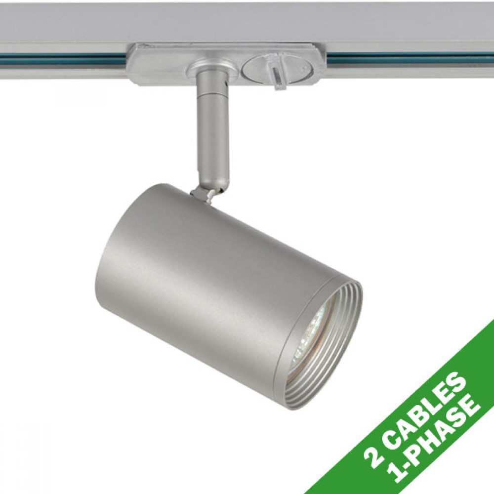 Φωτιστικό Σποτ Ράγας Μονοφασικό 2 Καλωδίων Σε Γκρι Χρώμα 1x GU10 - ACA