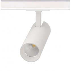 LED Φωτιστικό Ράγας Μονοφασικό 2 Καλωδίων Λευκό 10W 4000K 1-PHASE 36° 1050LM 230V - ACA