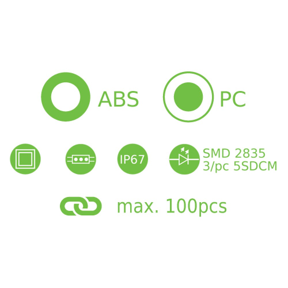 LED Modules 230V 2.5W 200LM 4000K 155° IP67 - ACA