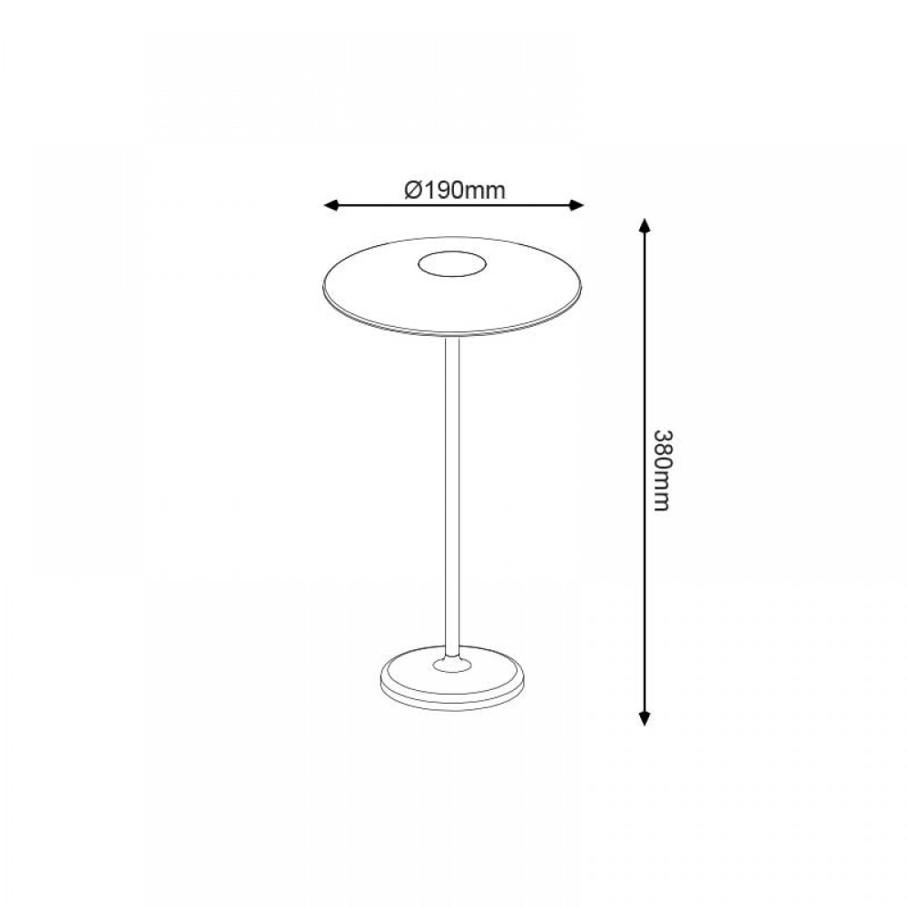 LED Επιτραπέζιο Φωτιστικό Εξωτερικού Χώρου Επαναφορτιζόμενο Λευκό 2W IP54 TAVO - Aca