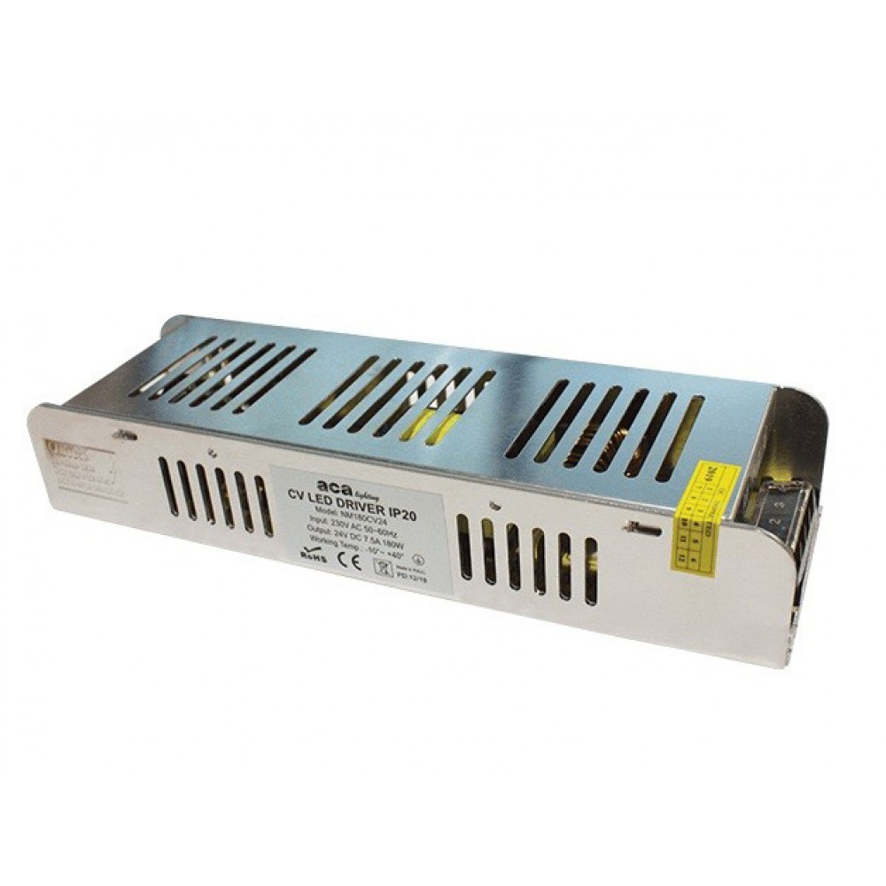 Μεταλλικό Τροφοδοτικό 180W 24V IP20 - ACA