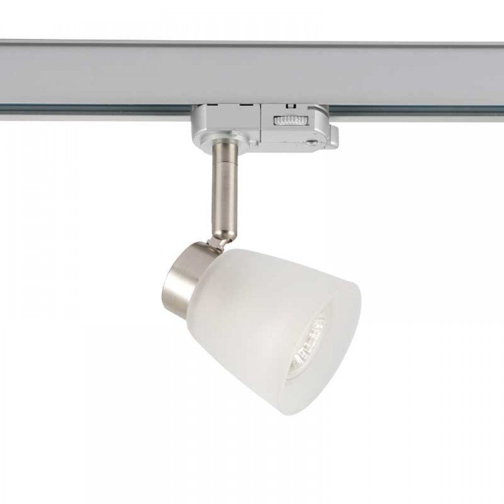 Φωτιστικό Σποτ Ράγας Τριφασικό 4 Καλωδίων GU10 4C SATIN NICKEL No40 - ACA