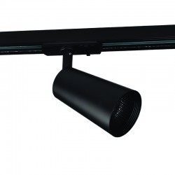 Φωτιστικό Σποτ Ράγας Μονοφασικό 2 Καλωδίων GU10 3C BLACK No56 WITH HONEY COMB - ACA