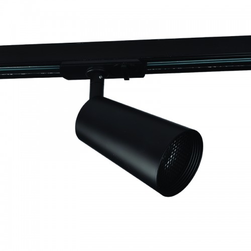 Φωτιστικό Σποτ Ράγας Μονοφασικό 2 Καλωδίων GU10 3C BLACK No56 WITH HONEY COMB - ACA