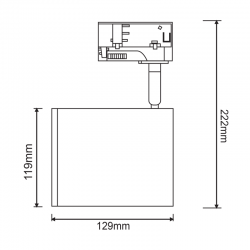 Φωτιστικό Σποτ Ράγας Τριφασικό 4 Καλωδίων 1xGU10 AR111 No68 Γκρι - ACA