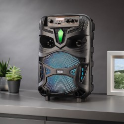 The Source Karaoke Speaker with Mic Ηχείο με λειτουργία karaoke με μικρόφωνο και χειριστήριο σε μαύρο χρώμα (89308)