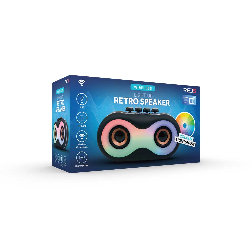 The Source Wireless Light Up Retro Speaker – Ασύρματο Retro Ηχείο Με Φωτισμό