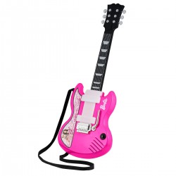 eKids Barbie Sing & Strum Guitar Ηλεκτρική Κιθάρα Karaoke για παιδιά με ενσωματωμένη μουσική, Sound Effects (BE-632) (Μωβ/Λευκό)
