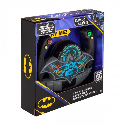eKids Batman Batmobile Toy Steering Wheel Φουτουριστικό Τιμόνι Batmobile για παιδιά με ενσωματωμένα Sound Effects (BM-157) (Μαύρο/Γκρι)
