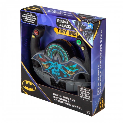 eKids Batman Batmobile Toy Steering Wheel Φουτουριστικό Τιμόνι Batmobile για παιδιά με ενσωματωμένα Sound Effects (BM-157) (Μαύρο/Γκρι)