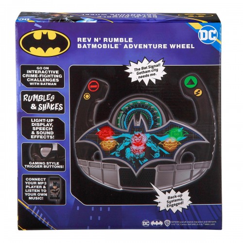 eKids Batman Batmobile Toy Steering Wheel Φουτουριστικό Τιμόνι Batmobile για παιδιά με ενσωματωμένα Sound Effects (BM-157) (Μαύρο/Γκρι)
