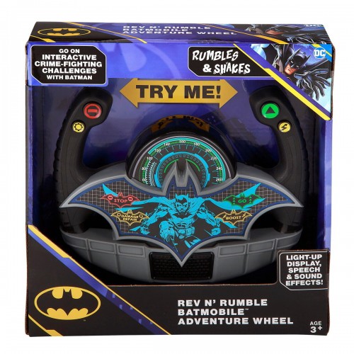 eKids Batman Batmobile Toy Steering Wheel Φουτουριστικό Τιμόνι Batmobile για παιδιά με ενσωματωμένα Sound Effects (BM-157) (Μαύρο/Γκρι)