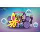 eKids Encanto Boombox Karaoke & Ενσύρματο Μικρόφωνο για παιδιά με ενσωματωμένη μουσική, φωτισμό, Sound Effects (EN-115) (Κίτρινο/Μωβ/Ροζ)