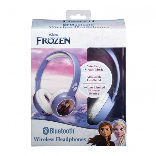 eKids Frozen 2 Ασύρματα Ακουστικά με ασφαλή μέγιστη ένταση ήχου για παιδιά και εφήβους (FR-B38VM) (Μωβ/Λευκό)
