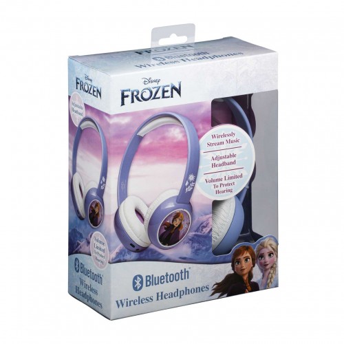 eKids Frozen 2 Ασύρματα Ακουστικά με ασφαλή μέγιστη ένταση ήχου για παιδιά και εφήβους (FR-B38VM) (Μωβ/Λευκό)