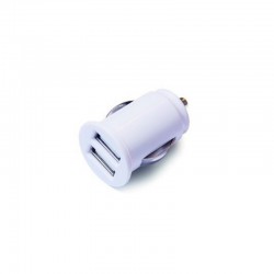 Διπλός Φορτιστής Αυτοκινήτου GreenMouse Ισχύος 12W Σε Λευκό Χρώμα