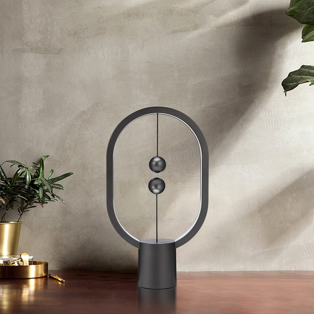 Heng Balance Mini Διακοσμητική Λάμπα Με Μαγνητικό Διακόπτη Σε Σκούρο Γκρι Ellipse - Allocacoc