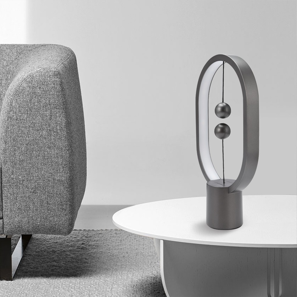 Heng Balance Mini Διακοσμητική Λάμπα Με Μαγνητικό Διακόπτη Σε Σκούρο Γκρι Ellipse - Allocacoc