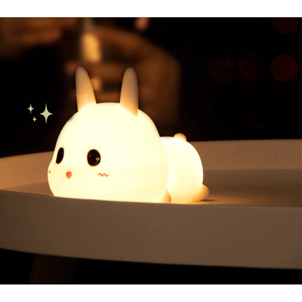 Allocacoc® Meng Rabbit Night Lamp Κουνελάκι Φωτιστικό νυκτός από μαλακή σιλικόνη με χρονοδιακόπτη
