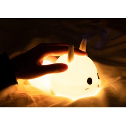 Allocacoc® Meng Rabbit Night Lamp Κουνελάκι Φωτιστικό νυκτός από μαλακή σιλικόνη με χρονοδιακόπτη