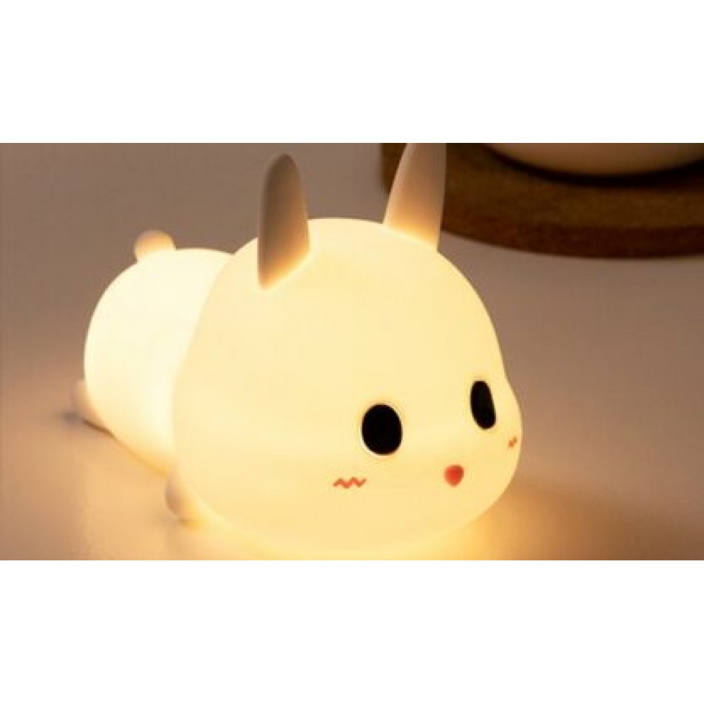Allocacoc® Meng Rabbit Night Lamp Κουνελάκι Φωτιστικό νυκτός από μαλακή σιλικόνη με χρονοδιακόπτη