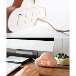 Ρολόι / Ξυπνητήρι / Θερμόμετρο Συννεφάκι Ροζ AlarmClock Cloud MUID - Allocacoc