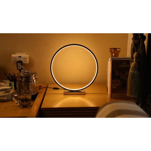 Allocacoc Round Table Lamp |Heng| Σφαιρική διακοσμητική λάμπα διαμέτρου 35 εκατοστών με ροοστάτη (Μαύρο)