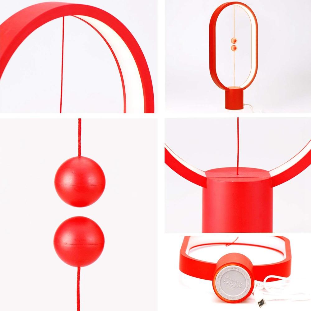 Heng Balance Διακοσμητική Λάμπα Με Μαγνητικό Διακόπτη Σε Κόκκινο Χρώμα Ellipse - Allocacoc