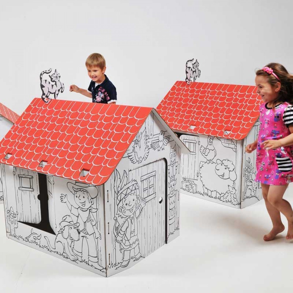 Annahouse Red Roof by Allocacoc – Σπιτάκι Από Χαρτόνι Με Κόκκινη Στέγη