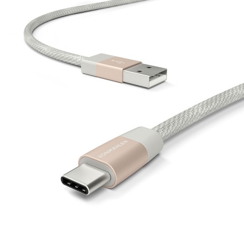Vonmählen The Luxury Cable® (USB-A σε USB-C) Καλώδιο Δεδομένων – Λευκό