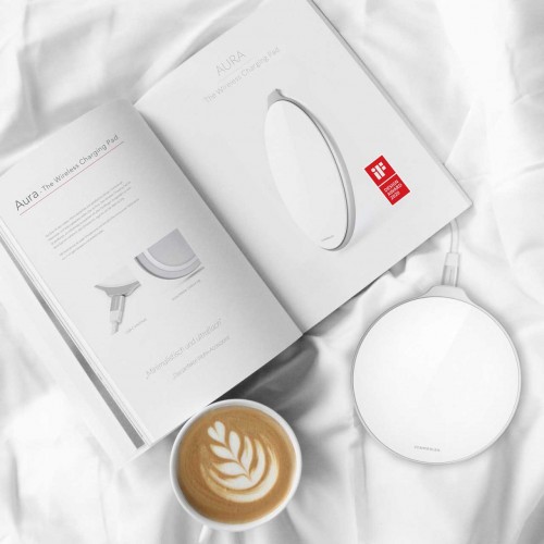 Vonmählen Βάση ασύρματης φόρτισης Qi από Plexiglass με φορτιστή ταξιδιού και καλώδιο 2 μέτρων – Silver