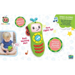 eKids Cocomelon Sing-Along Remote & Μικρόφωνο για παιδιά με ενσωματωμένη μουσική & ηχητικά εφέ (CO-164) (Μπλε/Πράσινο/Κίτρινο)