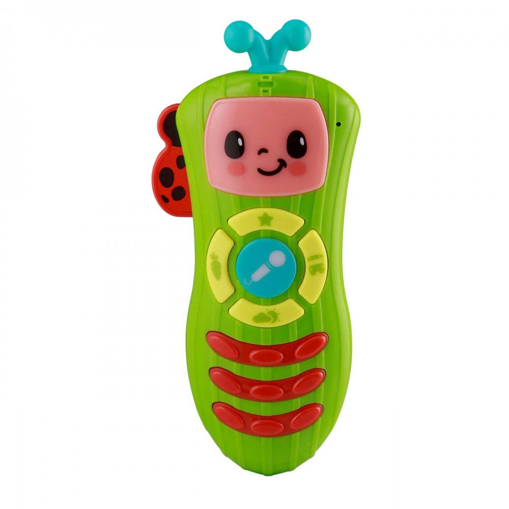 eKids Cocomelon Sing-Along Remote & Μικρόφωνο για παιδιά με ενσωματωμένη μουσική & ηχητικά εφέ (CO-164) (Μπλε/Πράσινο/Κίτρινο)