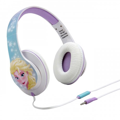 eKids Frozen Ενσύρματα Ακουστικά με ασφαλή μέγιστη ένταση ήχου για παιδιά και εφήβους και ενσωματωμένο μικρόφωνο (DI-M40FR) (Λευκό/Γαλάζιο/Μωβ)