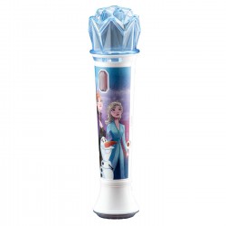 eKids Frozen 2 Ασύρματο Μικρόφωνο Karaoke για παιδιά με ενσωματωμένη μουσική, φωτισμό, Sound Effects (FR-070) (Γαλάζιο/Λευκό)