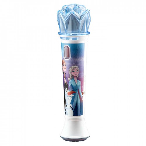 eKids Frozen 2 Ασύρματο Μικρόφωνο Karaoke για παιδιά με ενσωματωμένη μουσική, φωτισμό, Sound Effects (FR-070) (Γαλάζιο/Λευκό)