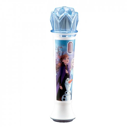 eKids Frozen 2 Ασύρματο Μικρόφωνο Karaoke για παιδιά με ενσωματωμένη μουσική, φωτισμό, Sound Effects (FR-070) (Γαλάζιο/Λευκό)