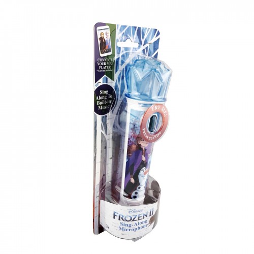 eKids Frozen 2 Ασύρματο Μικρόφωνο Karaoke για παιδιά με ενσωματωμένη μουσική, φωτισμό, Sound Effects (FR-070) (Γαλάζιο/Λευκό)