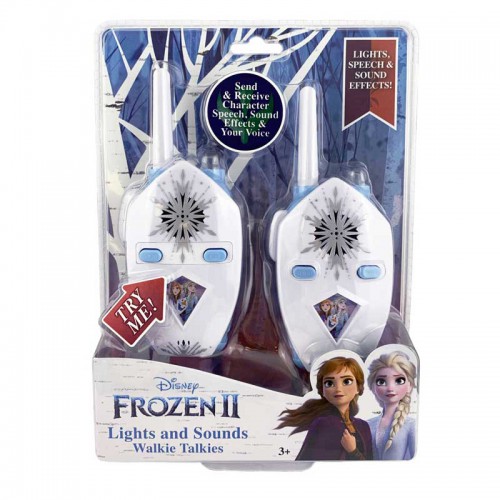 eKids Frozen 2 Walkie Talkies για παιδιά & ενήλικες με ενσωματωμένο μεγάφωνο και εμβέλεια 150 μέτρων (FR-212) (Λευκό/Γαλάζιο)